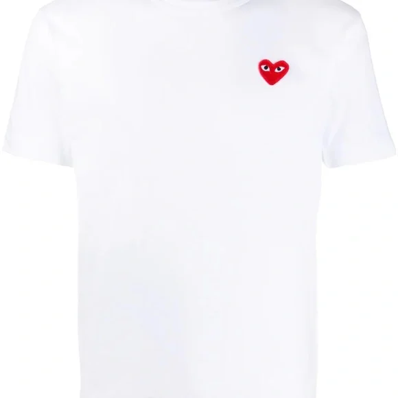 COMME DES GARCONS CDG PLAY RED HEART EYE LOGO WHITE T-SHIRT (S-XL) - Picture 5 of 10
